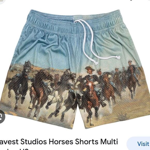 Bravest Studios Cowboys Horses Shorts XS Nwt